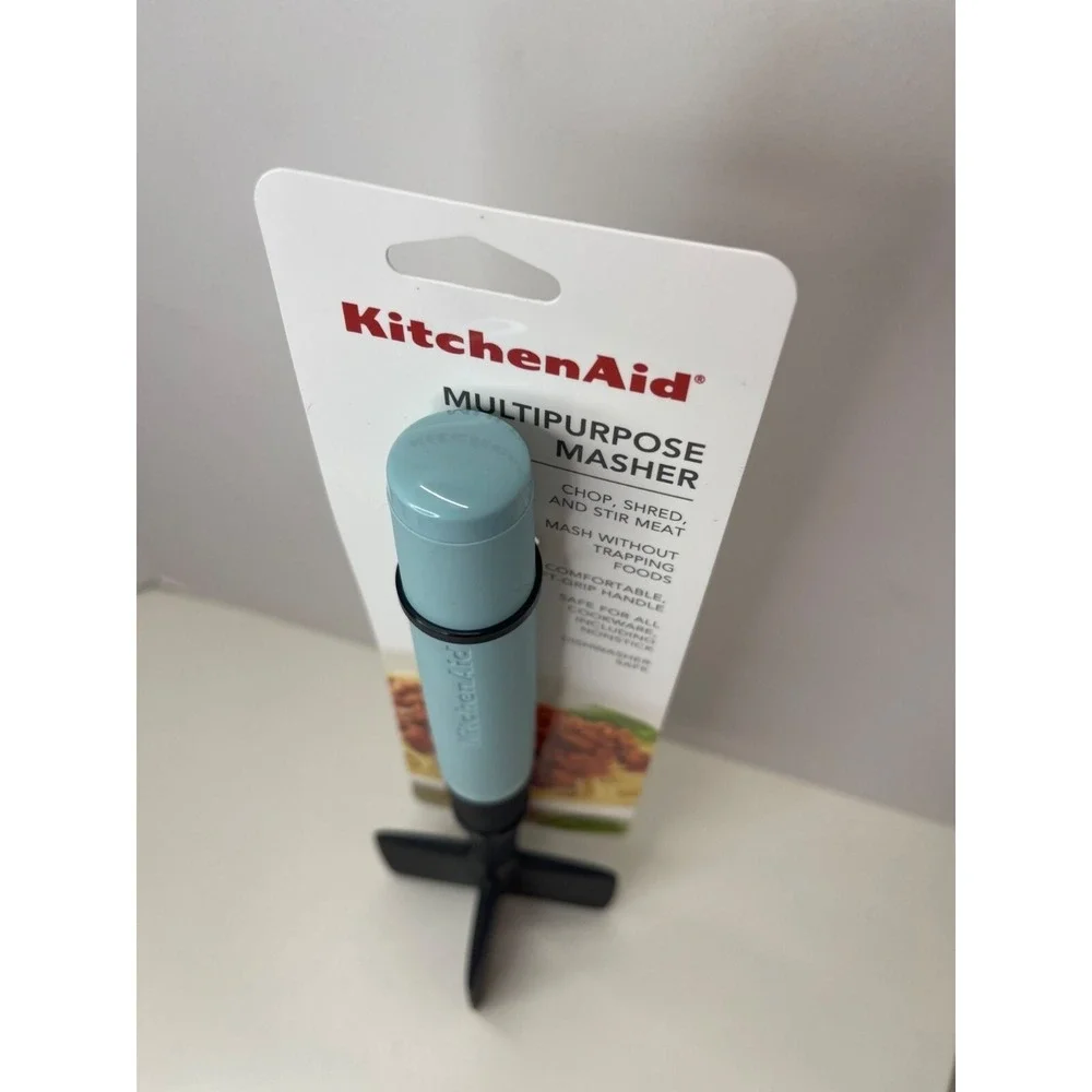 KitchenAid Ice Blue Masher With Ft-Grip Handle Dishwasher Safe New With Tags!